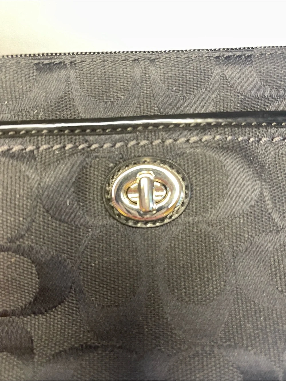 Coach Signature Jacquard Turnlock Pocket Wristlet